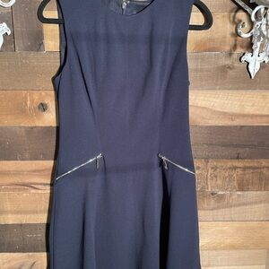 Tommy Hilfiger Navy Mini Dress with Zipper Accents